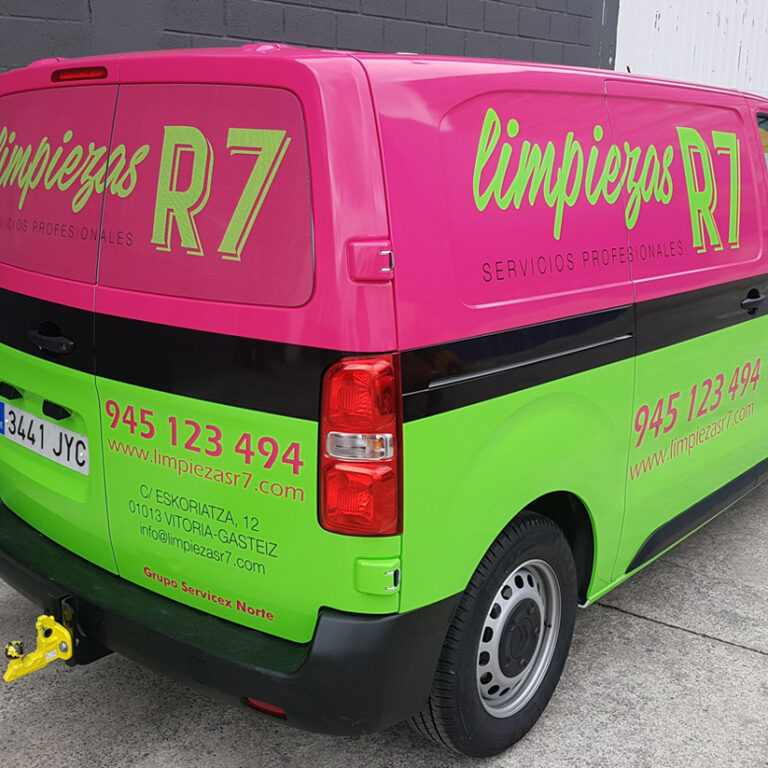 Rotulación furgonteas Limpiezas R7