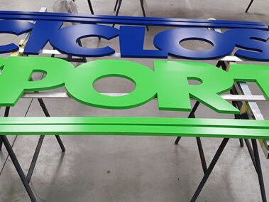 Letras corpóreas Ciclos Sport