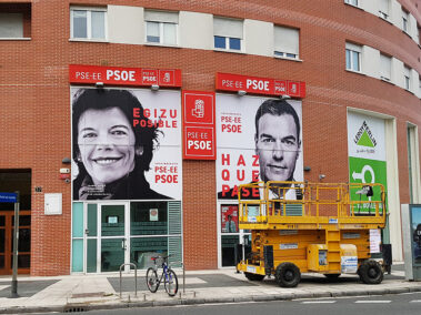 Rotulación gran formato sede PSOE