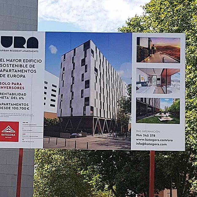 Rotulación Vallas Publicitaria Apartamentos URA